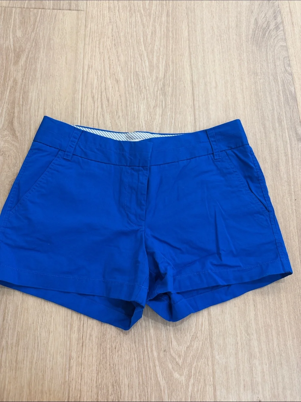 J. Crew Women's Classic Stretch Cotton chino Shorts - Royal Blue size 6 NWT